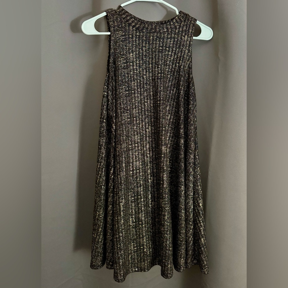 Want and Need Sleeveless Metallic Dress